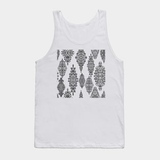 Black and White Repeating Pattern Tank Top